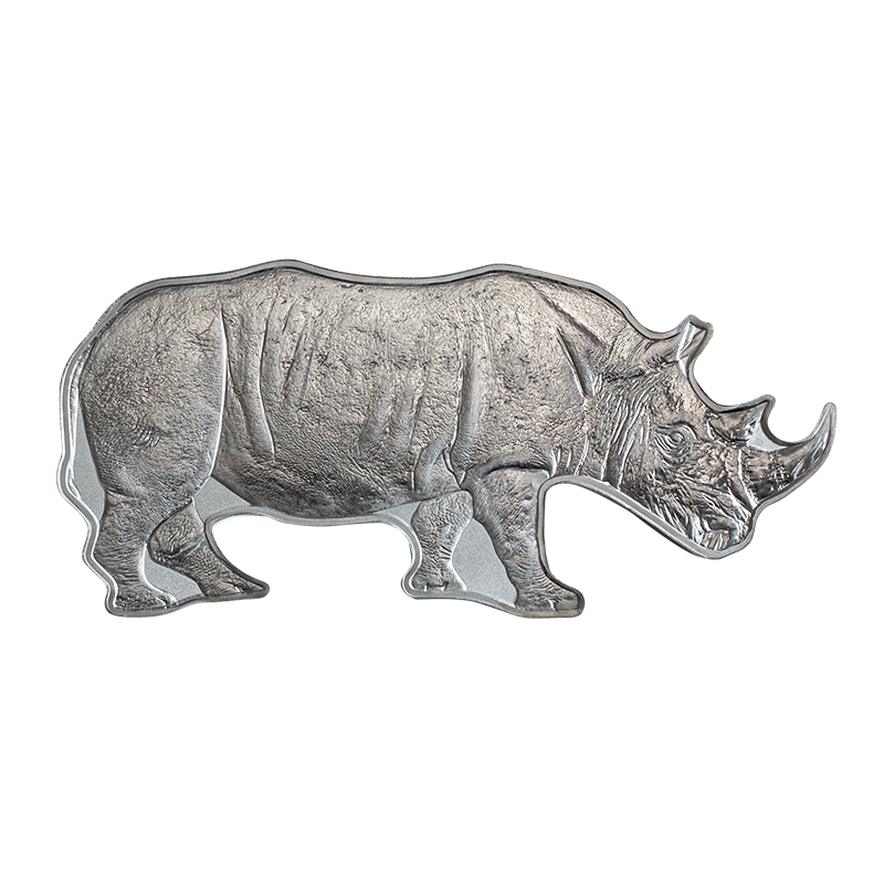 Image for 1 oz Black Rhino Silver Coin- Animals of Africa (2022) from TD Precious Metals